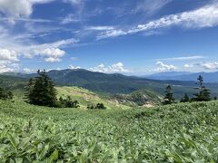 開けてきた。
草津白根山やその向こうには榛名山や赤城山なんかも見える。
手前は小串鉱山跡が見える。