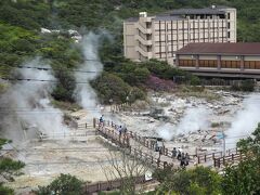 ここから雲仙地獄が一望です。