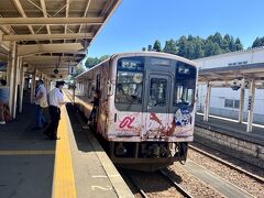 七尾11:43ー穴水12:23

穴水駅に到着～
のと鉄道の景色、素敵でした。