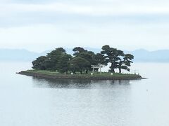 途中の休憩スポットとるぱで、宍道湖に浮かぶ嫁ヶ島を眺めたりしていました。