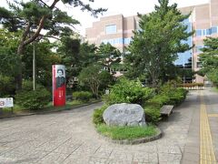 八幡通り沿いにある「若松緑地公園」
木々や芝生が整備されたきれいな公園で、この公園の奥に「土方歳三最期の地碑」があります。