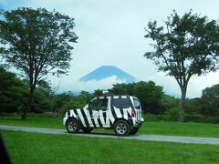 富士山とサファリカー。絵になります。富士サファリパークの後半旅行記の始まりです！