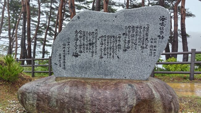 海嘯鎮魂の詩碑。<br />つなみちんこんのうた、と読みます。<br /><br />昭和三陸津波と東日本大震災の津波の二度の被災にあった方が作詞されたのだそうです。