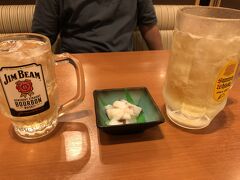 お風呂上がりの1杯。
アーバンクアは天然温泉で、28度前後の源泉風呂があって気持ち良くておすすめです！