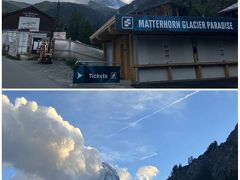 さて翌日向かうグレイシャー・パラダイスに向かうゴンドラリフトの乗り場を確認。んっ、もう少しで山頂が見えてきそう