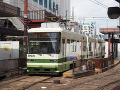「広島」駅から、広島電鉄で「紙屋町西」電停へと移動。。