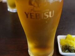 鴨川べりから歩いて京極エリアに。京極かねよさん到着。モチロン予約してあります。そしてマズは、ビール。