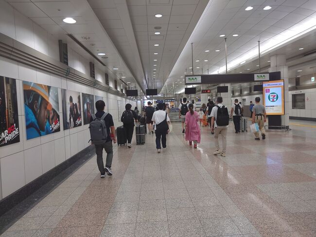 成田空港に着きました。かなり人がいます。