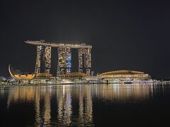 歩いて20分ほどでマーライオン公園へ。ここは夜の方が雰囲気がとても良い。