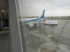 B737型機で大阪国際空港（伊丹空港）に到着。
旅の計画を立てたときは仙台⇒成田⇒松山のルートにしようと思っていましたが、コロナ禍で仙台～成田線が廃止になったため、伊丹経由にしました。