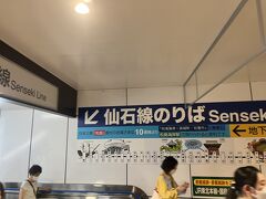 ホテルを9時過ぎにチェックアウトして仙台駅まで到着。
仙石線という電車に乗り込みます