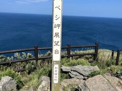 ペシ岬展望台は数人分のスペースしかなく、しかも凄まじい強風。
強風に飛ばされて崖下の海に落ちかねない状況にいる必死な自分を旅の思い出として動画に残しました笑