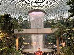 ホントに今回のシンガポール滞在は、数時間だというのに暑さ負けしてしまって、肉骨茶食べたあと、その足でガーデンズ・バイ・ザ・ベイ行く予定だったのに、「もー空港戻るかー」で４人の意見が一致。
時間が十分あるとわかったので、行けないかもと思っていたJewelに寄ってみる。
「Jewelにもソン・ファあるのにー」なんて言わないで。

なんか、マーベルとコラボしてるらしく、あちこちにヒーロー達が。