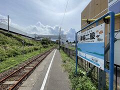 津軽二股駅ホームから上り方面を望む。
このまま廃線になってしまうのだろうか？