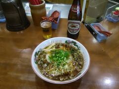 帰りに、今度は駅前の別の店の尾道ラーメンたにで一杯。
なんか、腹が、減った。