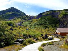 あれが室堂山荘だったけな。

空には物資を吊り下げて運搬するヘリコプターが行ったり来たり。
大変なお仕事です。