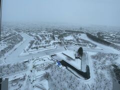 函館駅からバスで20分程。
一面真っ白な雪景色に浮き出た星形の要塞は圧巻でした。

展望台には五稜郭ができるまでの経緯や箱館戦争勃発から終戦その後の詳細が簡単な漫画や文章、模型で説明されていてとてもよくわかりました。

因みにここ五稜郭公園は、春の桜の名所でもあるらしいです。