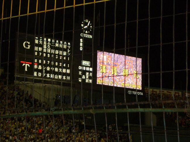 2005秋 甲子園球場：9月29日 阪神タイガース優勝決定試合に参戦