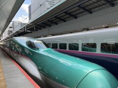 旅の1日目の9月15日（金）は、東京駅8時20分発の新函館北斗行き東北新幹線『はやぶさ7号』に乗車しました。

前回2023年7月の岩手県の旅行と同様、週末に1日年休を足しての旅ですが、3連休にかかる前日金曜日のためか車内は満席状態でした。