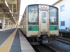 07:32「一ノ関駅」到着。東北本線にチェンジ。
07:54発小牛田行き。