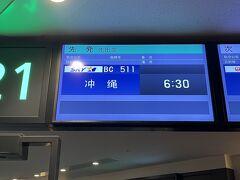 初スカイマークです。空港開場してすぐに手荷物検査できます。