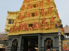 少し北の方に歩いていくと、絢爛たるヒンドゥー寺院スリ・センパガ・ヴィナヤガー寺院が見えてきました。

ゴエモン「金ぴかだなあ。これで神様はよろこぶのかなあ。」