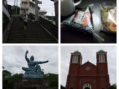 朝ごはんは適当。原爆でも生き残った鳥居。奥の神社も素敵だった～
浦上天主堂も坂の上でヒーヒー言ってました