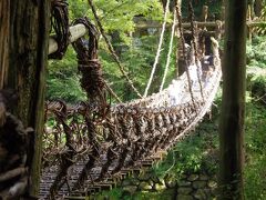 手作り感が凄い!

日本国内や海外でも良く見かける、歩くと揺れる長～い吊り橋とはまた違う種類の怖さがありそう!　私は高所恐怖症でもないし、こういう吊り橋大好き♪