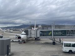 大阪国際（伊丹）空港。
この機材で札幌・新千歳空港へ。
JL2001便。
B737-800（JA344J）。