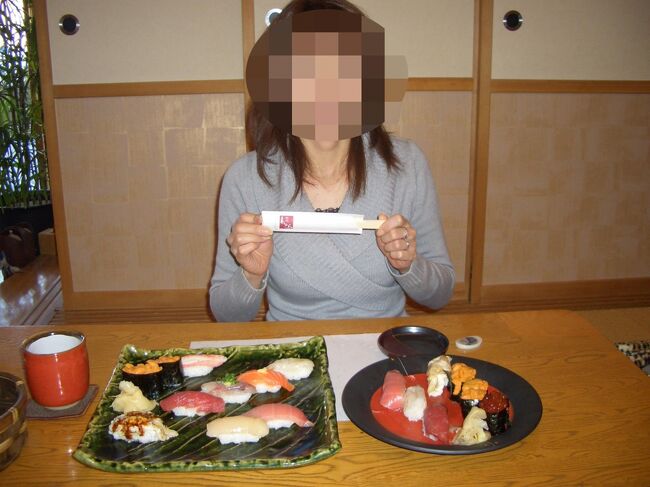 ランチは、お寿司を頂きました。店の名前、メモすること忘れしまいました。