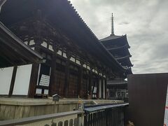 興福寺！工事中とのことで見えるとこからパシャリ。