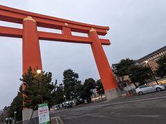 ゴールは平安神宮の、この大鳥居。