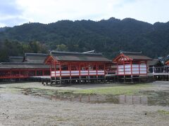 潮が引いているので、建物の土台部分が見えます。