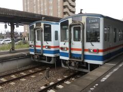 水海道駅に到着。ここまでが首都圏の通勤路線。
水海道は今は常総市。