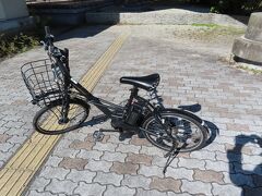 レンタサイクル　電動なので楽々です。
坂本まで約1時間程度かかりました。