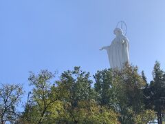 丘の一番上には超巨大マリア像が待っています。