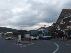 遅れが回復しないまま、河口湖駅に到着。もともとは富士山駅まで乗車し、バスで２つの博物館を見学する予定だったが、１０分以上遅延するバスの時間はあてにならず、帰りの特急に乗り遅れるのは嫌だったので、近くのレンタサイクルを借りることに。
博物館まではおよそ７キロ。電動自転車なのでそれほど苦ではないが、バスならフリーパスが利用できたので、余計な出費となった。