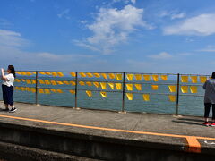 海に一番近い駅のひとつ、大三東。
青空に黄色いハンカチが映える。
