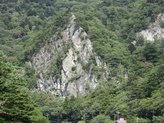 天狗岩（栃木県那須塩原市塩原）
福渡橋から上流を見ると、天狗岩がちょうど正面に見えるので、お薦めです。
天狗岩の下の川の中に大きな岩が見えます。
