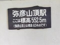 症状 弥彦山頂駅 標高552.5m に着きました