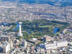 着陸前に五稜郭におはようございますのご挨拶