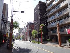 吉原大門　一般的に出入りできるのは、この門だけだったそう。
左右に朱塗りの柱がたっています、ここから先が吉原でこの仲の町で花魁道中が行われていたのですか~
ここから先は、何となく私が一人で歩く場所ではない気配・・
吉原の周囲は堀で囲まれ、それも西向き枕は不吉だからと東西南北45度ずらして長方形に造られていて、今でもその堀は目視できるので、ぐるっと周囲遠回りしてみました。
大門に向かって右際は比較的大きな区割り、左側は小さな区割りになっていたんだとか。今でも左側の方が手狭な感じ。

そのお堀は、遊女たちのお歯黒で真っ黒だったそう。
そんな事をイメージしながら・・歩いてみまして・・