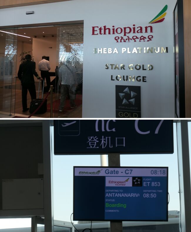 で、いつものADDではいつものラウンジでシャワーを浴び、<br />=======================<br />10/7 ET853: ADD 8:50 -> TNR 13:40<br />=======================<br />でマダガスカルに出発です. 