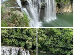 幅40ｍ、落差約20ｍ、台湾最大型のカーテン型の滝で、『台湾のナイアガラ』と言われている十分第瀑布（シーフェンプーブ）。