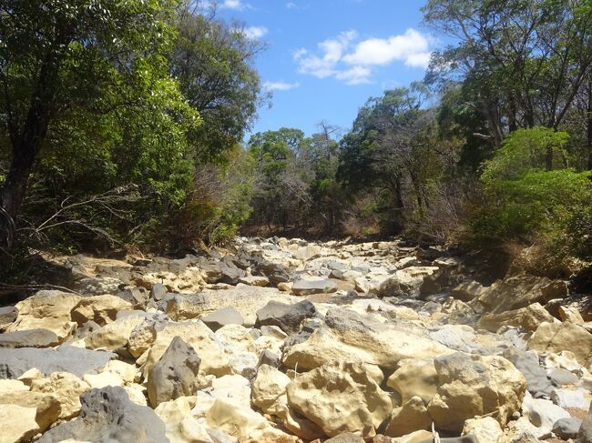 ３番目の涸れ川を渡ります。