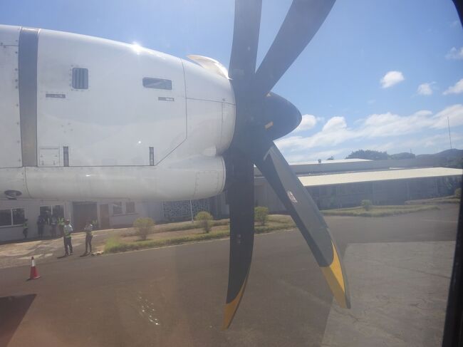 プロペラ機でした。