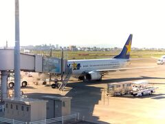 羽田空港第１ビル
初スカイマークです。B737-800座席は3＋3です。