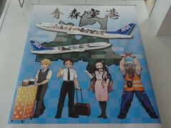 = 青森空港 =
昭和39年(1939年)1月17日に、現在の滑走路東端付近に初代空港が開港。
今の空港施設は旧空港に一部が重なる形で昭和62年(1987年)に移転した2代目です。
3,000mの滑走路1本が整備され、青森県が運営する地方管理空港となっております。

JALでなくてANAの看板。
タダで運んでもらったのに、JAL様ゴメンナサイ。