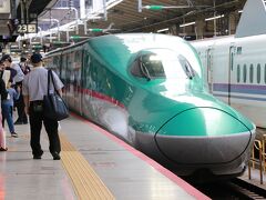 東京駅の23番線にやってきた「はやぶさ23号 新函館北斗」行。JR東日本所属のE5系が担当となりました。ここから北海道までよろしくお願いします！
ちなみに(写真は上り列車の到着時なので)後ろ側には秋田へと向かうE6系が連結されていますが、指定号車が3号車だったため見に行くことは叶わず・・・ 