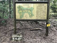 丸子城跡。
誓願寺側から登ると、いきなり本丸跡に出る。
本丸跡から駿府匠宿（泉ヶ谷）側へは、城跡を確認しながらの、連なる曲輪跡を通る下りのバイキングコースとなる。



